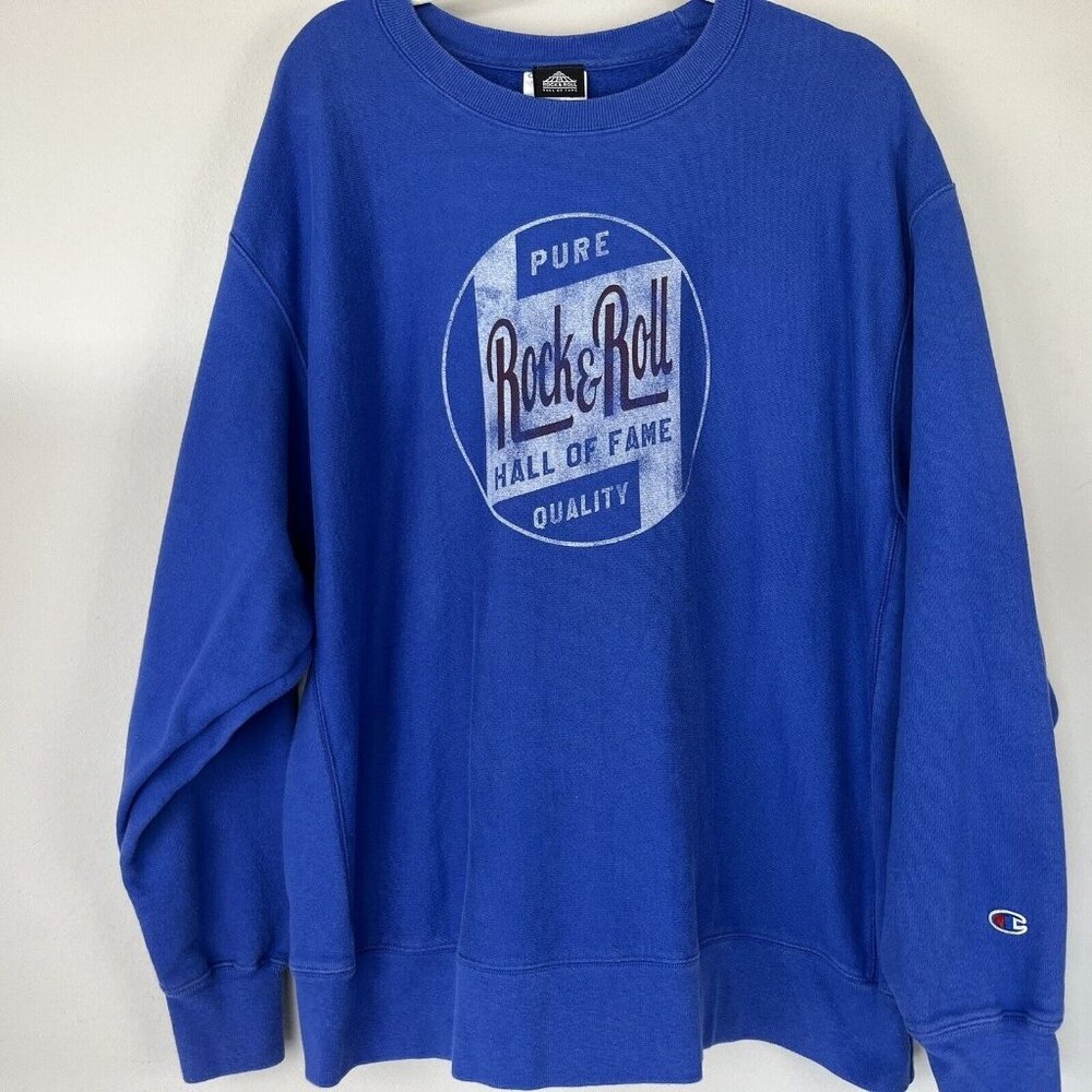 Champion Reverse Weave Vtg Y2K Rock N' Roll Hall of Fame Sweatshirt  2XL